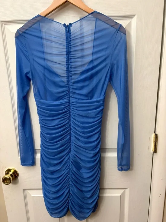 Fleur Du Mal Blue Cindy Mini Dress Party New - Picture 9 of 14